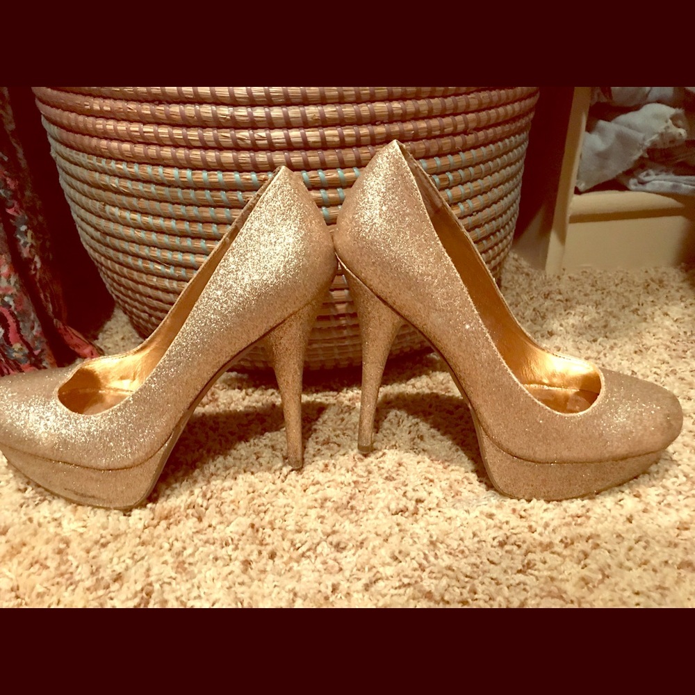 Gold stilettos